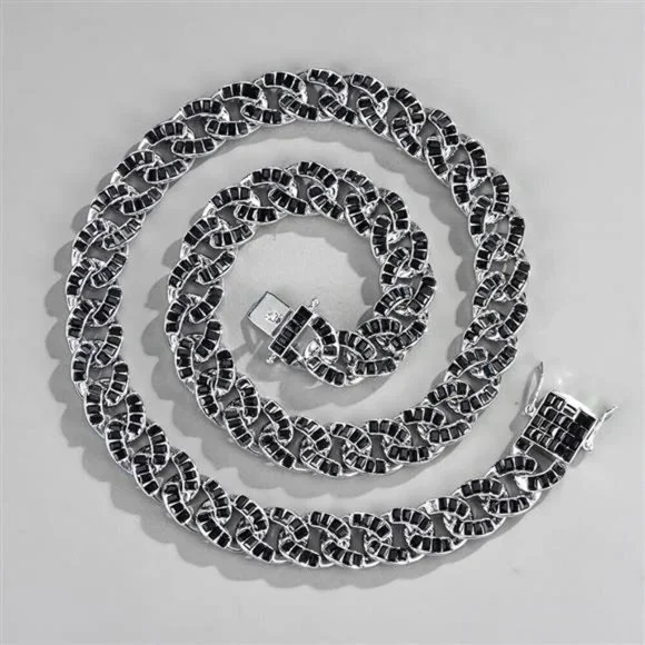 15mm Mens Cuban Choker Chain Miami Hip Hop Necklace or Bracelet Fashion Jewelry